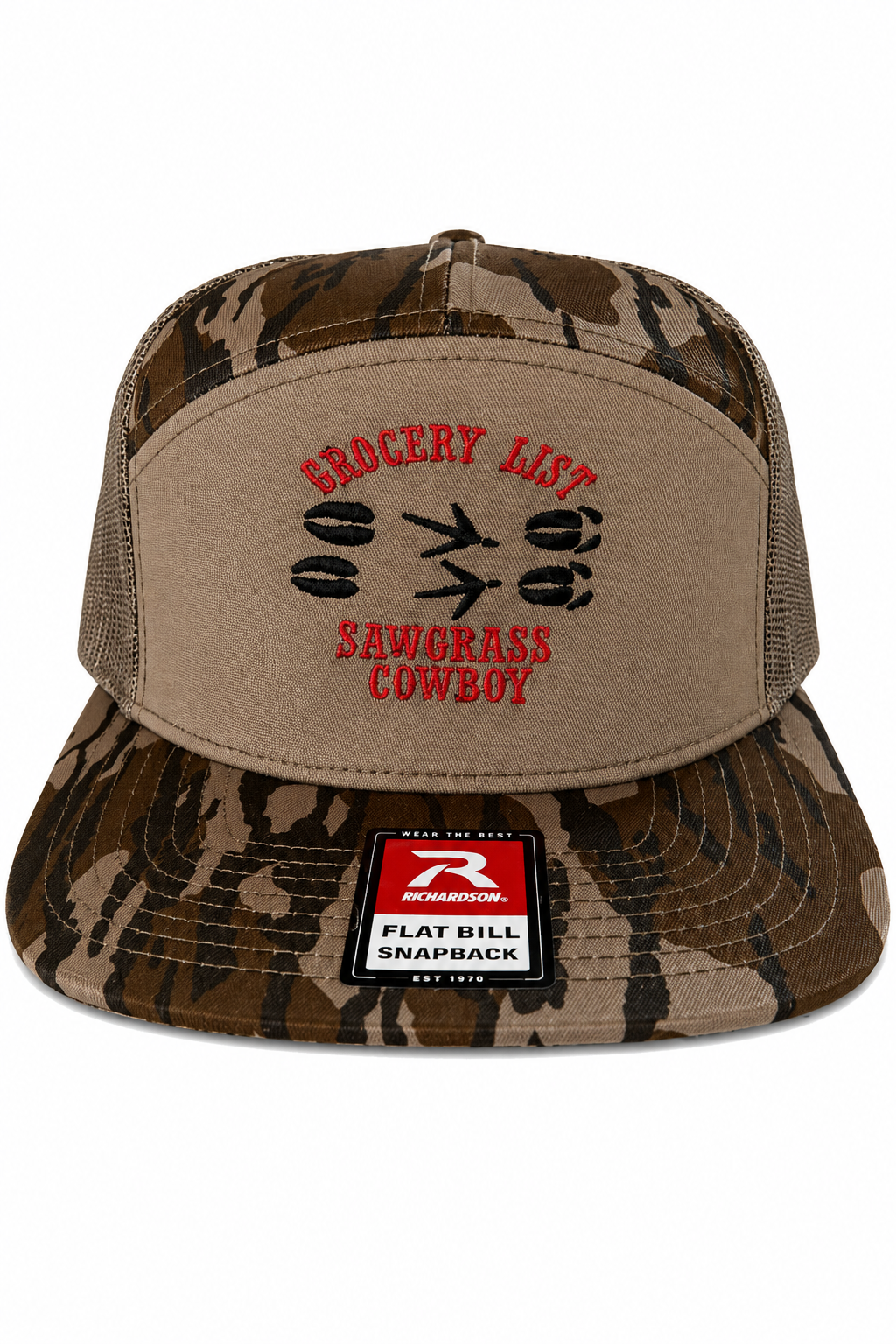 "Grocery List" Richardson 7 panel trucker hat